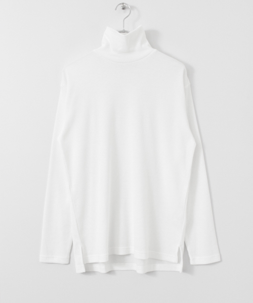 SENSE OF PLACE by URBAN RESEARCH(センスオブプレイスバイアーバンリサーチ)の「ワッフルタートルネックロングTシャツ(Tシャツ/カットソー・メンズ・ベージュ/ホワイト/グレー・MEDIUM/LARGE)」の11枚目の写真
