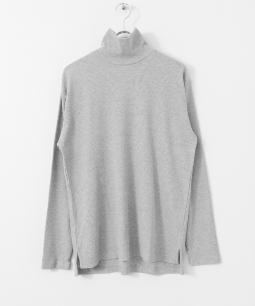SENSE OF PLACE by URBAN RESEARCH(センスオブプレイスバイアーバンリサーチ)の「ワッフルタートルネックロングTシャツ(Tシャツ/カットソー・メンズ・ベージュ/ホワイト/グレー・MEDIUM/LARGE)」の12枚目の写真