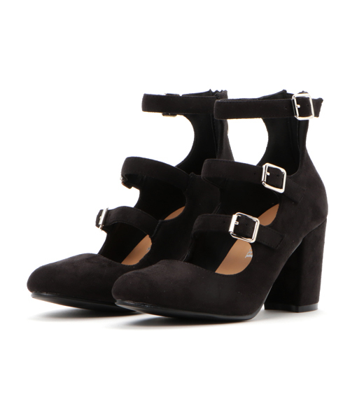 WEGO（ウィゴー）の「WEGO/3ベルトシューズ（パンプス・レディース・キャメル/パープル/ブラック/ワイン/ダークグリーン・LARGE/MEDIUM）」の11枚目の写真