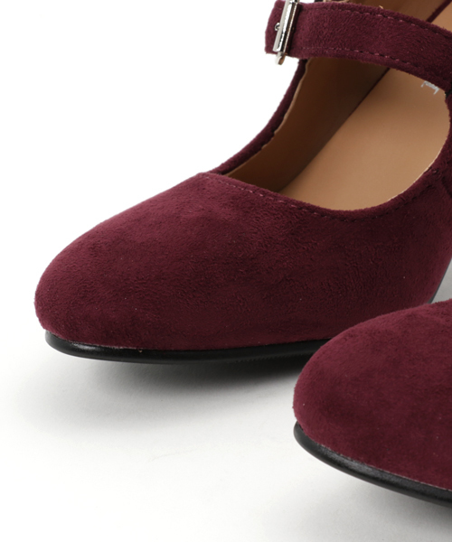 WEGO（ウィゴー）の「WEGO/3ベルトシューズ（パンプス・レディース・キャメル/パープル/ブラック/ワイン/ダークグリーン・LARGE/MEDIUM）」の8枚目の写真