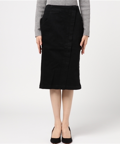 laboratory work（ラボラトリーワーク）の「ストレッチデニムタイトスカート（デニムスカート・レディース・ネイビー/ブラック・MEDIUM）」の3枚目の写真