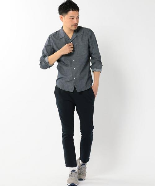 coen（コーエン）の「【セットアップ企画】TCポンチスリムイージーアンクルカットパンツ（その他パンツ・メンズ・ネイビー/ダークグレー・SMALL/X-LARGE/MEDIUM/LARGE）」の6枚目の写真