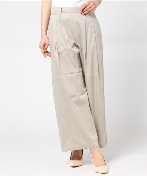 SOLIDO(ソリード)の「SOLIDO(ソリード)ワイドパンツ(その他パンツ・レディース・ベージュ/ネイビー/ブラック/カーキ・1/2)」の3枚目の写真