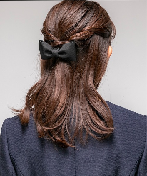 form forma（フォルムフォルマ）の「【お受験】リボンバレッタ《黒》（バレッタ/ヘアクリップ・レディース・ブラック・FREE）」の4枚目の写真