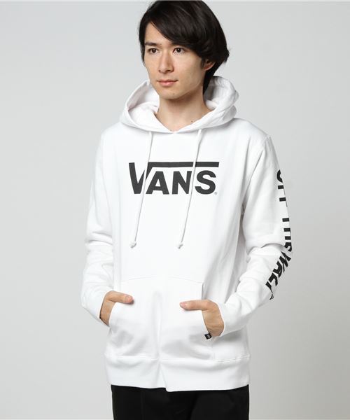 VANS（バンズ）の「VANS FLING-Vプルパーカー（パーカー・メンズ・ホワイト/ピンク/ブラック・M/L）」の2枚目の写真