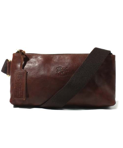 IL BISONTE（イルビゾンテ）の「IL BISONTE　/　VACCHETTA VINTAGE　SHOULDER BAG（ショルダーバッグ・メンズ・ダークブラウン/ネイビー/ブラウン/クリーム・FREE）」の2枚目の写真