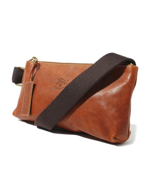 IL BISONTE（イルビゾンテ）の「IL BISONTE　/　VACCHETTA VINTAGE　SHOULDER BAG（ショルダーバッグ・メンズ・ダークブラウン/ネイビー/ブラウン/クリーム・FREE）」の5枚目の写真