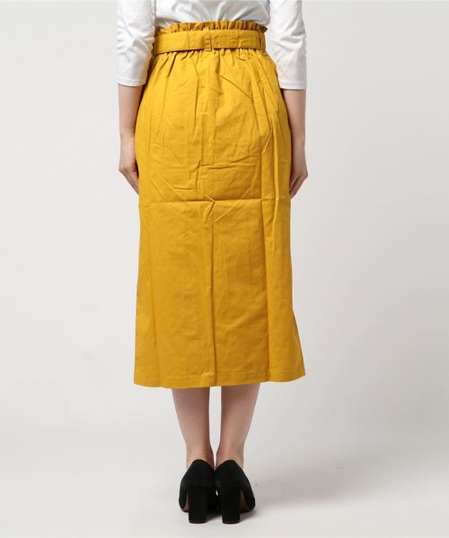 SpRay（スプレイ）の「トレンチナロースカート（スカート・レディース・ベージュ/ネイビー/カーキ/ライトベージュ/レッド/ピンク/イエロー・FREE）」の9枚目の写真