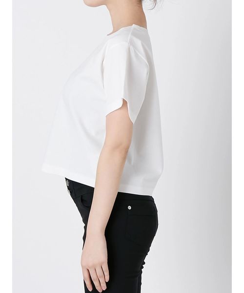 MURUA（ムルーア）の「ミニマルＴシャツ（Tシャツ/カットソー・レディース・ホワイト/ブラック・FREE）」の4枚目の写真