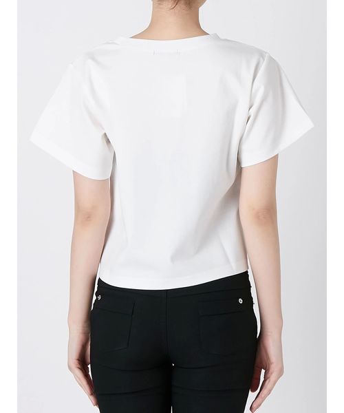 MURUA（ムルーア）の「ミニマルＴシャツ（Tシャツ/カットソー・レディース・ホワイト/ブラック・FREE）」の7枚目の写真