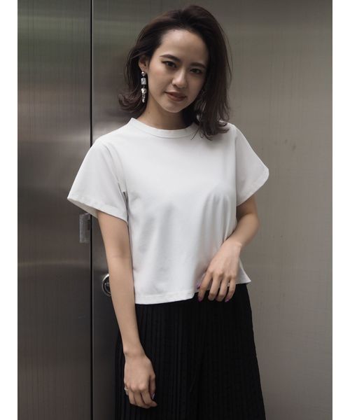 MURUA（ムルーア）の「ミニマルＴシャツ（Tシャツ/カットソー・レディース・ホワイト/ブラック・FREE）」の11枚目の写真