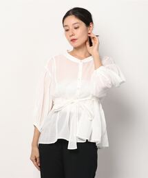 puff-sleeve blouse