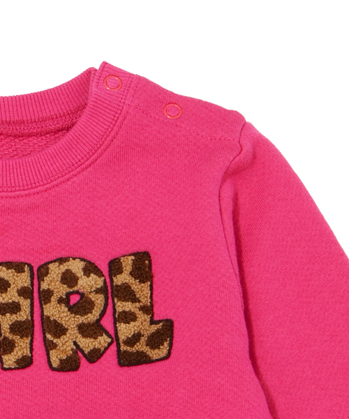 X-girl Stages（エックスガールステージス）の「PATCHED CREW SWEAT （4T～7T）（スウェット・キッズ・ブラック/アッシュ/グリーン/ピンク・4T/5T/6T/7T）」の7枚目の写真