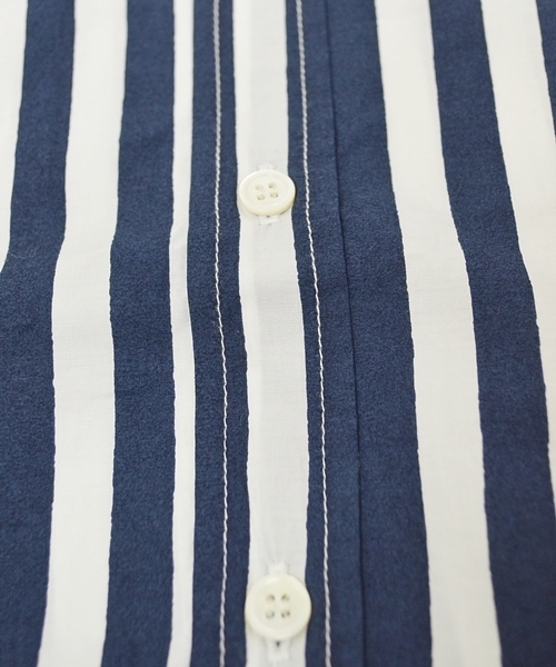 SHIPS JET BLUE(シップスジェットブルー)の「★★JB: ワイドストライプ/7スリーブ ドレスシャツ■(シャツ/ブラウス・メンズ・ブラック/グレー/ネイビー・SMALL/LARGE/MEDIUM)」の7枚目の写真