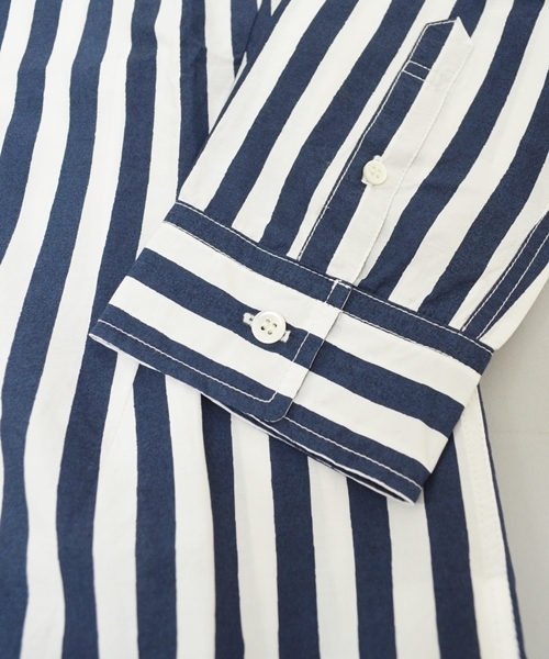 SHIPS JET BLUE(シップスジェットブルー)の「★★JB: ワイドストライプ/7スリーブ ドレスシャツ■(シャツ/ブラウス・メンズ・ブラック/グレー/ネイビー・SMALL/LARGE/MEDIUM)」の8枚目の写真