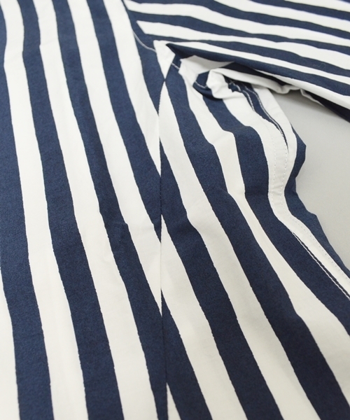 SHIPS JET BLUE(シップスジェットブルー)の「★★JB: ワイドストライプ/7スリーブ ドレスシャツ■(シャツ/ブラウス・メンズ・ブラック/グレー/ネイビー・SMALL/LARGE/MEDIUM)」の10枚目の写真