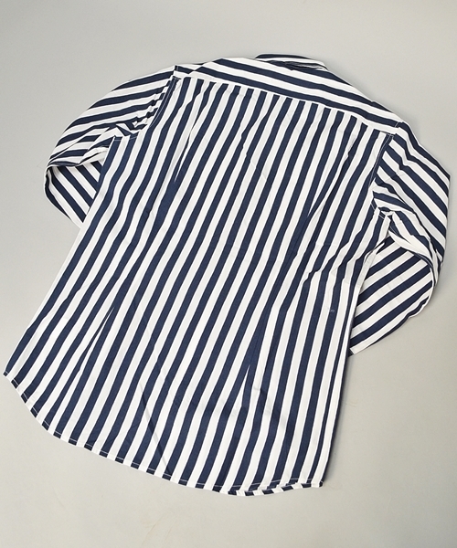 SHIPS JET BLUE(シップスジェットブルー)の「★★JB: ワイドストライプ/7スリーブ ドレスシャツ■(シャツ/ブラウス・メンズ・ブラック/グレー/ネイビー・SMALL/LARGE/MEDIUM)」の12枚目の写真