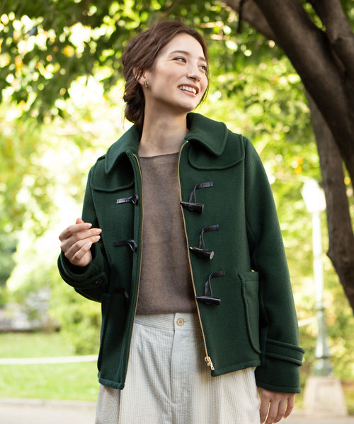 MACKINTOSH PHILOSOPHY(マッキントッシュ フィロソフィー)の「リバーメルトン ショートダッフルコート(ダッフルコート)」|グリーン系その他3