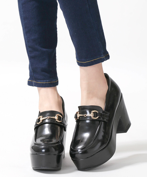 WEGO（ウィゴー）の「WEGO/ビット付きボリュームローファー（ローファー・レディース・ブラック/ブラウン/ブラック系その他・MEDIUM/LARGE）」の9枚目の写真