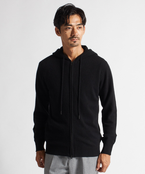 DESIGNWORKS(デザインワークス)の「カシミヤパーカー(カーディガン/ボレロ・メンズ・ブラック/グレー/ブルー・S/M/L)」の11枚目の写真