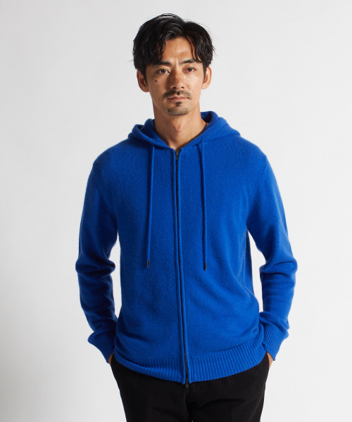DESIGNWORKS(デザインワークス)の「カシミヤパーカー(カーディガン/ボレロ・メンズ・ブラック/グレー/ブルー・S/M/L)」の10枚目の写真
