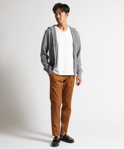 DESIGNWORKS(デザインワークス)の「カシミヤパーカー(カーディガン/ボレロ・メンズ・ブラック/グレー/ブルー・S/M/L)」の8枚目の写真
