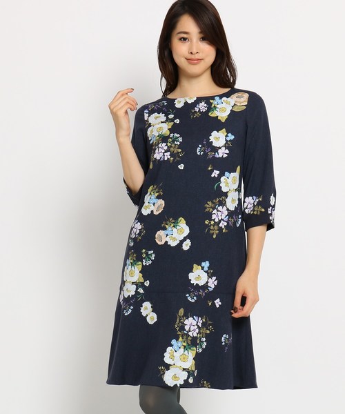 セール ツイード風フラワーワンピース ワンピース ツイード風フラワーワンピース 545 18 02 をセール価格で購入できます World 洗える Online Select Sunauna スーナウーナ のファッション 通販卸売り