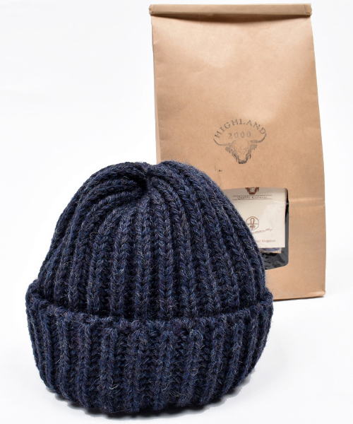 HIGHLAND 2000(ハイランドトゥーサウザンド)の「別注【HIGHLAND 2000 / ハイランド2000】WOOL Rib Bobbycap(ニットキャップ/ビーニー・レディース・チャコールグレー/ライトグレー/ブラック/ネイビー/ブラウン/インディゴブルー/アイボリー/ダークグレー・FREE)」の8枚目の写真