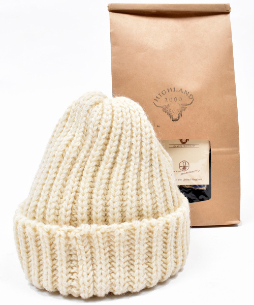 HIGHLAND 2000(ハイランドトゥーサウザンド)の「別注【HIGHLAND 2000 / ハイランド2000】WOOL Rib Bobbycap(ニットキャップ/ビーニー・レディース・チャコールグレー/ライトグレー/ブラック/ネイビー/ブラウン/インディゴブルー/アイボリー/ダークグレー・FREE)」の1枚目の写真