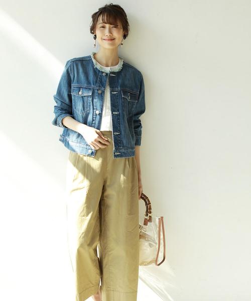 Web限定追加生産 Usaコットンデニムノーカラーgジャン レディース