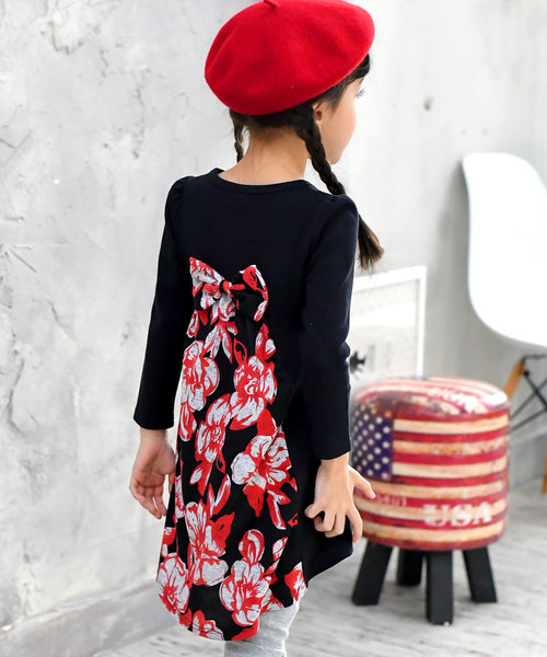 Bee des Bee（ビーデスビー）の「選べる16柄 長袖 Aライン ワンピース（ワンピース・キッズ・その他7/その他12/その他14/その他15/その他3/その他11/その他6/その他10/その他2/その他5/その他8/その他1/その他13/その他9/その他4/その他16・100cm/110cm/120cm/130cm/140cm/150cm）」の2枚目の写真