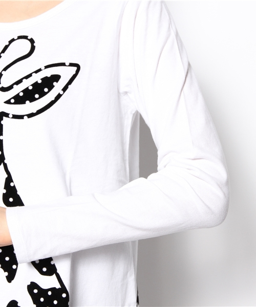 FRAPBOIS（フラボア）の「ジラフロッＴ（Tシャツ/カットソー・レディース・ホワイト/ブラック/グレー・1）」の9枚目の写真