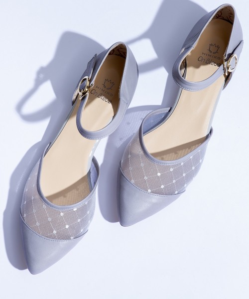 HIMIKO On Bleue（ヒミコオンブルー）の「【On Bleue】キュートな見た目がぐっとくる！デザイン指名買い！ チュールフラットセパレート/068936（パンプス・レディース・ライトグレー/ブラック/ブルー・23.0cm/24.0cm/22.5cm/23.5cm/24.5cm）」の3枚目の写真