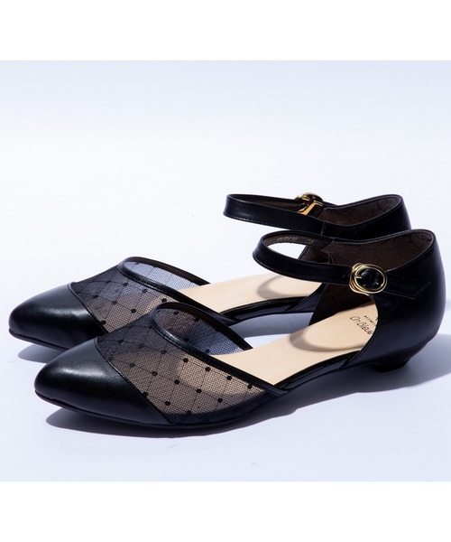 HIMIKO On Bleue（ヒミコオンブルー）の「【On Bleue】キュートな見た目がぐっとくる！デザイン指名買い！ チュールフラットセパレート/068936（パンプス・レディース・ライトグレー/ブラック/ブルー・23.0cm/24.0cm/22.5cm/23.5cm/24.5cm）」の9枚目の写真