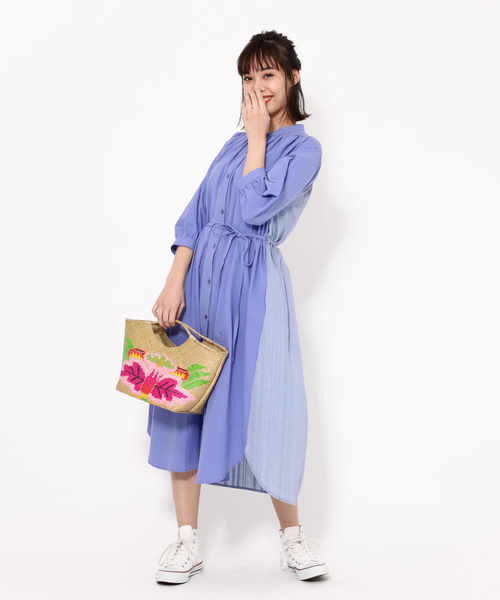 Rose Bud ローズバッド の And Girl掲載 バックストライプシャツワンピース ワンピース Wear