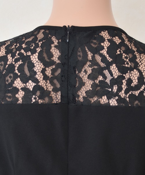 Lace Ladies（レースレディース）の「花柄レース膝丈ワンピース･ドレス（ドレス・レディース・ブラック/ネイビー・S/M/L/XL）」の18枚目の写真