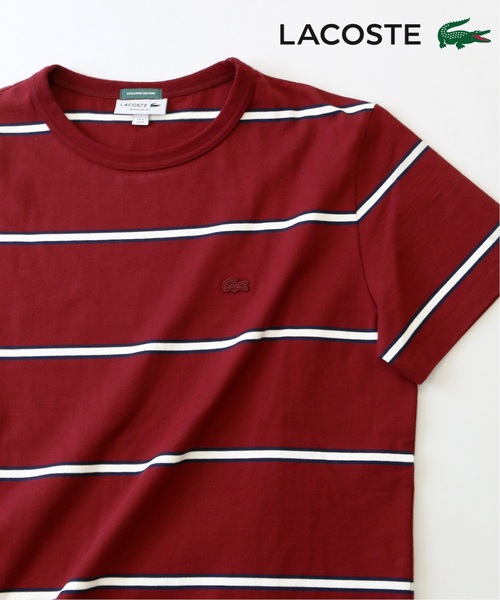 LACOSTE（ラコステ）の「【Begin5月号掲載】【カタログ掲載】Lacoste / ラコステ : 3COLORボーダーTシャツ＃（Tシャツ/カットソー・メンズ・レッド/グリーン/ネイビー・SMALL/LARGE/MEDIUM/X-LARGE）」の3枚目の写真
