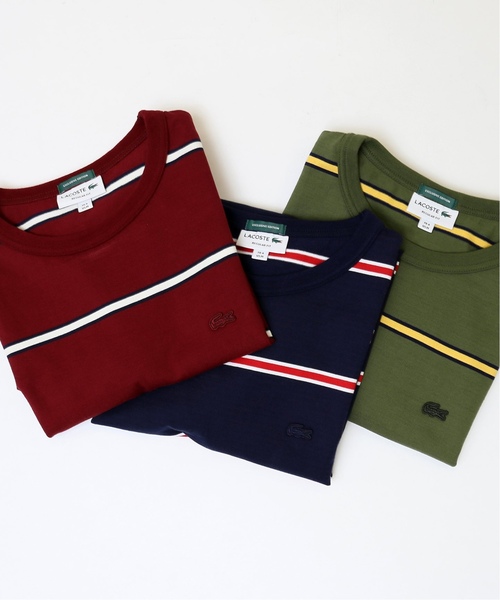 LACOSTE（ラコステ）の「【Begin5月号掲載】【カタログ掲載】Lacoste / ラコステ : 3COLORボーダーTシャツ＃（Tシャツ/カットソー・メンズ・レッド/グリーン/ネイビー・SMALL/LARGE/MEDIUM/X-LARGE）」の10枚目の写真
