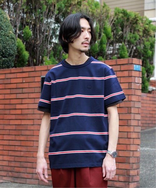 LACOSTE（ラコステ）の「【Begin5月号掲載】【カタログ掲載】Lacoste / ラコステ : 3COLORボーダーTシャツ＃（Tシャツ/カットソー・メンズ・レッド/グリーン/ネイビー・SMALL/LARGE/MEDIUM/X-LARGE）」の14枚目の写真