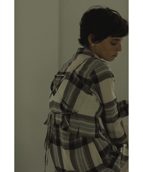 TODAYFUL - トゥデイフル  ソフトウールロングシャツ　チェック　ビスチェ　キャミ　セット TODAYFUL - トゥデイフル ソフトウールロングシャツ チェック