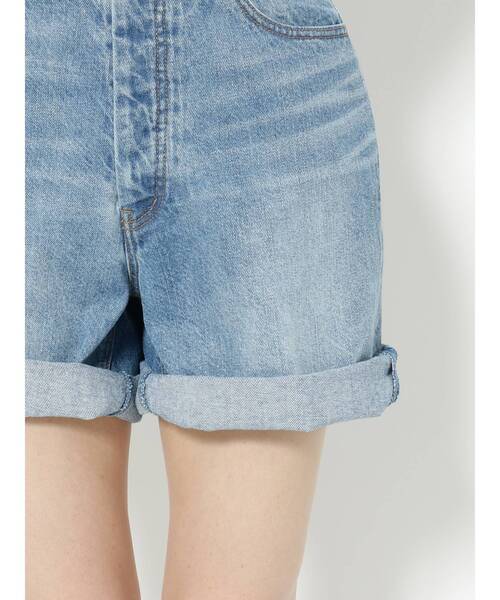 jouetie（ジュエティ）の「ハイウエストデニムショートパンツ（デニムパンツ・レディース・インディゴブルー/ライトブルー・SMALL/MEDIUM）」の9枚目の写真