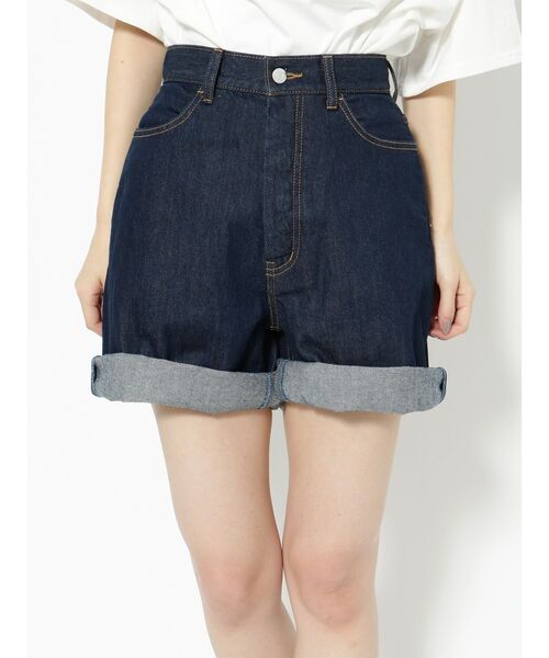 jouetie（ジュエティ）の「ハイウエストデニムショートパンツ（デニムパンツ・レディース・インディゴブルー/ライトブルー・SMALL/MEDIUM）」の15枚目の写真