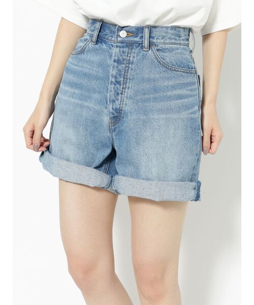 jouetie（ジュエティ）の「ハイウエストデニムショートパンツ（デニムパンツ・レディース・インディゴブルー/ライトブルー・SMALL/MEDIUM）」の16枚目の写真