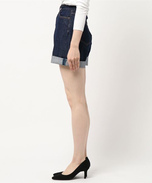 jouetie（ジュエティ）の「ハイウエストデニムショートパンツ（デニムパンツ・レディース・インディゴブルー/ライトブルー・SMALL/MEDIUM）」の21枚目の写真