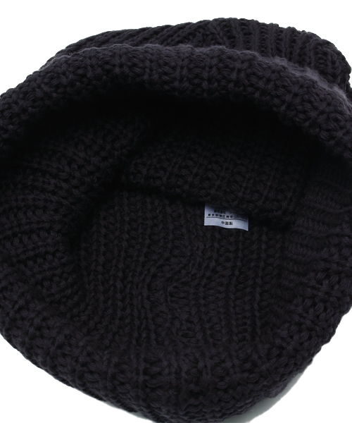 coen（コーエン）の「【C.MC】コットンケーブルビーニー（ニットキャップ/ビーニー・メンズ・ブラック/グレー/ベージュ/レッド/ライトブルー・フリー）」の6枚目の写真