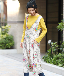 ガーランドプリントワンピース