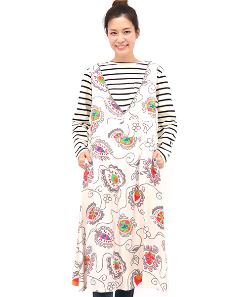 チチカカ（チチカカ）の「ガーランドプリントワンピース（ワンピース・レディース・ネイビー/アイボリー・FREE）」の9枚目の写真