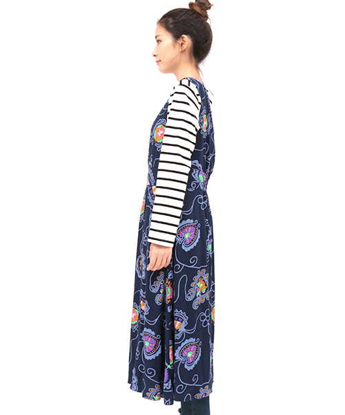 チチカカ（チチカカ）の「ガーランドプリントワンピース（ワンピース・レディース・ネイビー/アイボリー・FREE）」の18枚目の写真