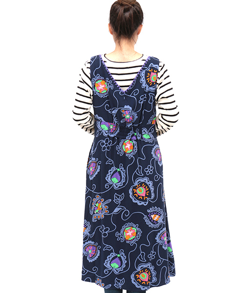 チチカカ（チチカカ）の「ガーランドプリントワンピース（ワンピース・レディース・ネイビー/アイボリー・FREE）」の17枚目の写真