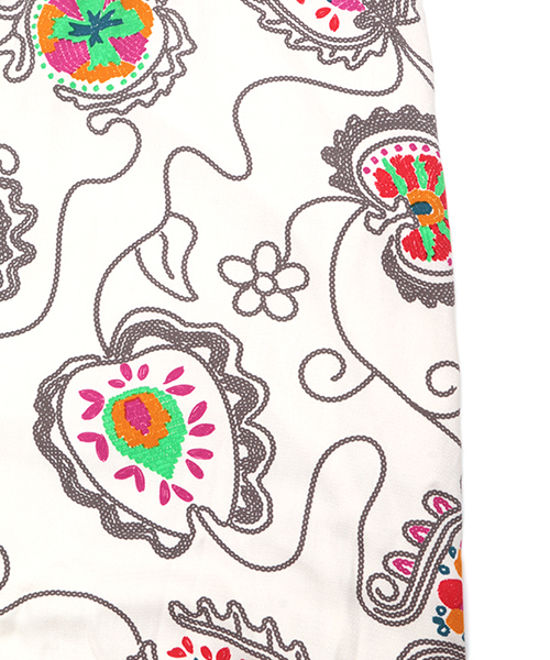 チチカカ（チチカカ）の「ガーランドプリントワンピース（ワンピース・レディース・ネイビー/アイボリー・FREE）」の7枚目の写真